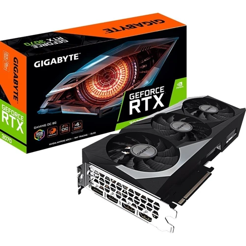 Видеокарта GIGABYTE GeForce RTX 3070 GAMING OC 8G (GV-N3070GAMING OC-8GD): Объем памяти, Гб 8