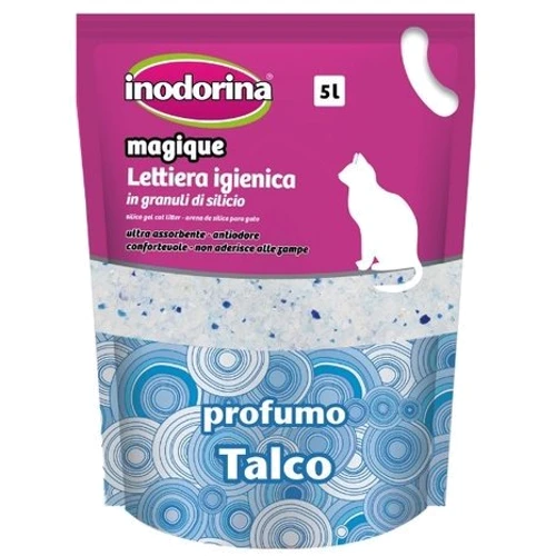 Наповнювач силікагелевий для котячого туалету Inodorina Sanitary Litter з ароматом тальку 5 л (8031398252162)