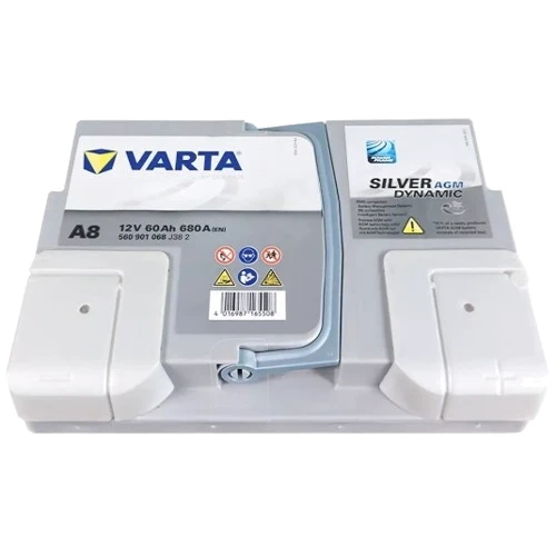 Автомобільний акумулятор AGM (Start-Stop) Varta Silver Dynamic A8 UA: Ємність, Ач 60