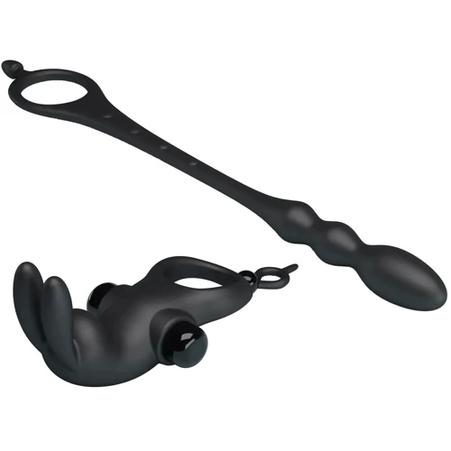 Эрекционное виброкольцо с анальным стимулятором LYBAILE Pretty Love - VIBRATION PENIS SLEEVE V (BI-210213)