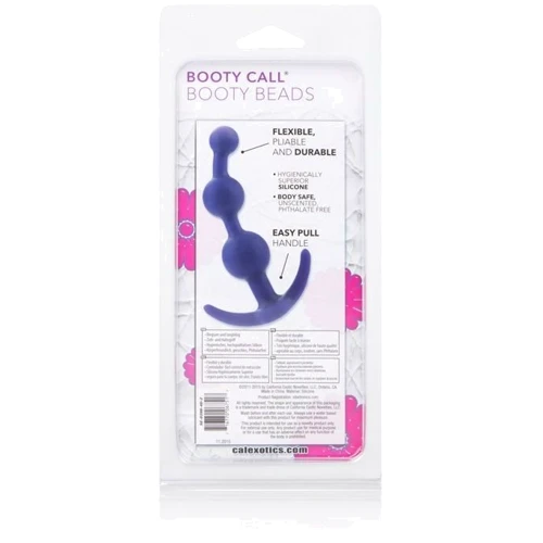 CalExotics Booty Call Booty Beads анальная елочка, 12x3.25 см, пурпурный