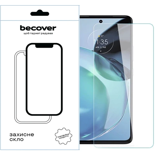 Аксессуар для смартфона BeCover Tempered Glass 3D Crystal Clear for Motorola Moto G52/G82 (709736): undefined undefined