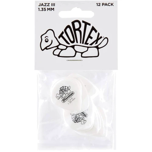 Медиатор Набор медиаторов DUNLOP 478P1.35 TORTEX WHITE JAZZ III PLAYERS PACK 1.35: Тип Медиатор