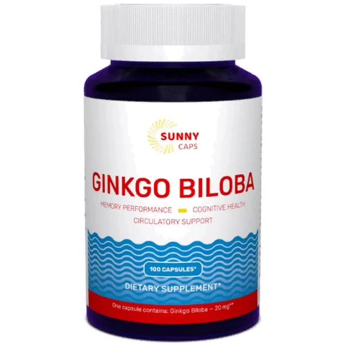Sunny Caps Ginkgo Biloba 20 mg Гінкго білоба 100 капсул