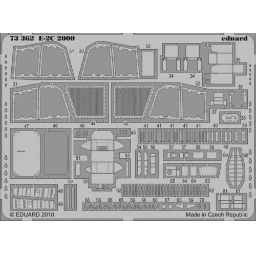 Фототравление Eduard 1/72 E-2C 2000 S.A (Hasegawa) EDU-73362