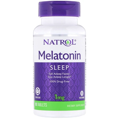 Natrol Melatonin, Time Release, 1 mg, 90 Tablets (NTL-00467)