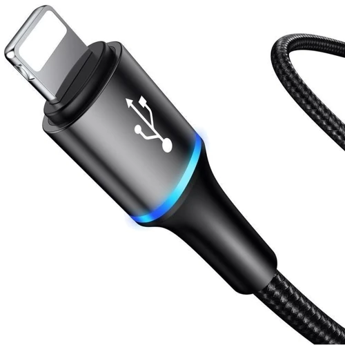 Кабель Baseus USB Cable to Lightning/microUSB/USB-C Halo Data 1.2m Black (CAMLT-HA01) фото 6