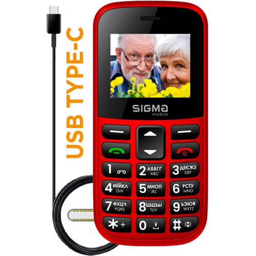 Мобильный телефон Sigma mobile Comfort 50 EASY TYPE-C Red (UA UCRF): Оперативная память 32 МБ