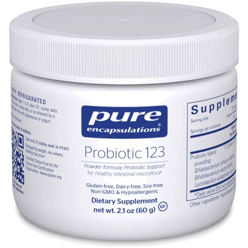 Pure Encapsulations Probiotic 123 Пробиотик поддержка здоровой микрофлоры кишечника для детей 60 гр