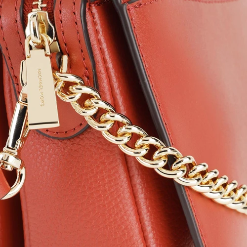 Жіноча сумка через плече Michael Kors Jet Set LG Conv Chain Xbody теракотова (32F9GJ6C3L529): Фактура матова, Гладка