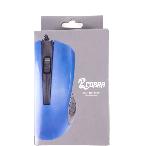 Мишка COBRA MO-101 Blue: Ергономіка симметричная для левшей