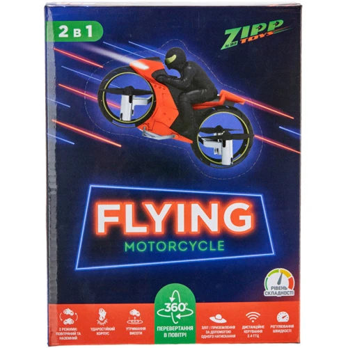 Квадрокоптер ZIPP Toys Flying Motorcycle Красный: Тип гаджета Дроны-мотоциклы