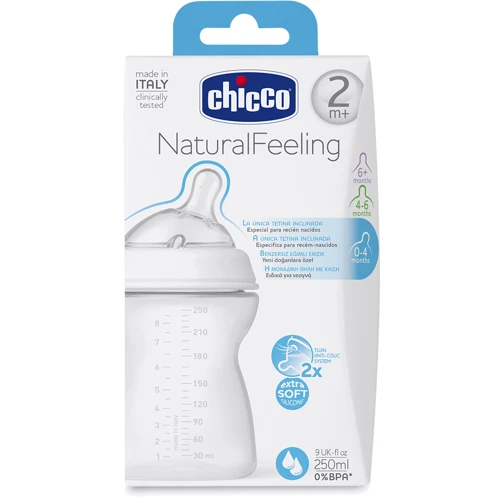 Пляшка пластик Chicco Natural Feeling 250мл (80723.00)