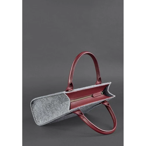 Женская сумка тоут BlankNote серая (BN-BAG-28-felt-vin): Фактура Тканая