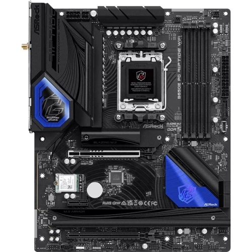 ASRock B650E PG Riptide WiFi: Разъемы на задней панели Ethernet RJ-45, USB 2.0, USB 3.2 Gen 1, USB 3.2 Gen 2, USB Type-C, Ethernet RJ-45, HDMI