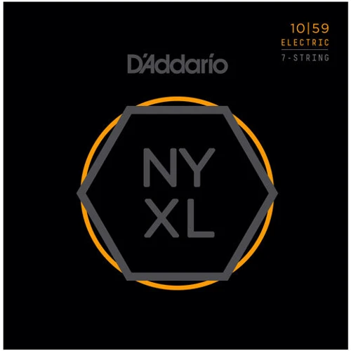Струна для гитар Струны D`ADDARIO NYXL1059 NYXL REGULAR LIGHT 7-STRING 10-59