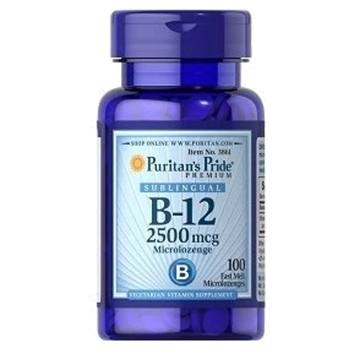 Puritan's Pride Vitamin B-12 2500 mcg Sublingual-100 Microlozenges