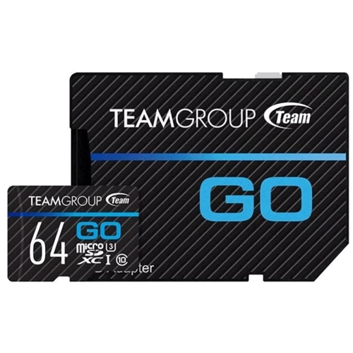 Карта памяти Team 64GB microSDXC Class 10 UHS-I U3 Go + adapter (TGUSDX64GU303)