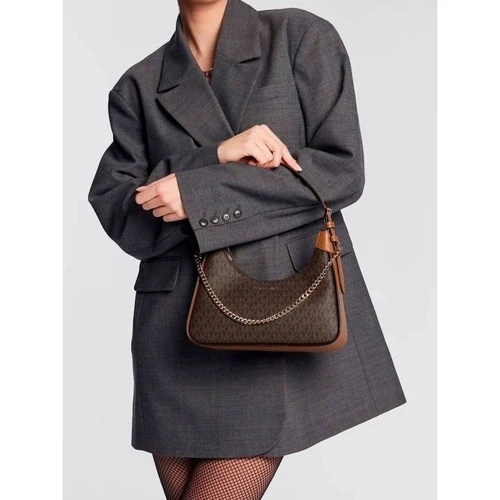 Женская сумка хобо Michael Kors WILMA MD EW POUCHETTE темно-коричневая (32R3G3WN6B252): Страна производитель США