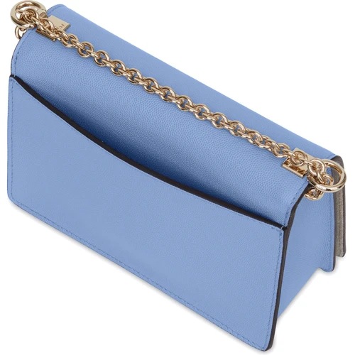 Женская сумка кросс боди Furla Mini голубая (1021921): Фактура Матовая, Зернистая
