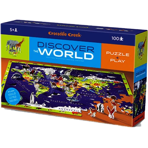 Пазл-игра Карта Мира Crocodile Creek Discover Puzzle (100 элементов)