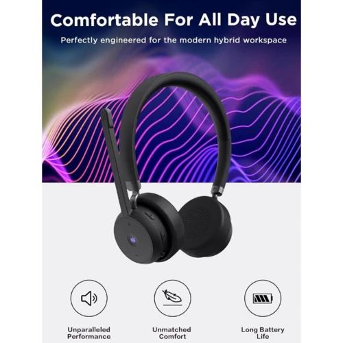 Наушники Lenovo Wireless VoIP (4XD1M80020): Тип крепления оголовные