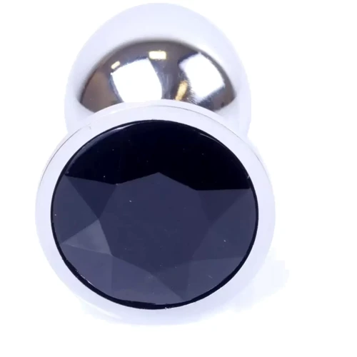 Анальная пробка Boss Series - Jewellery Silver PLUG Black S (BS6400013)