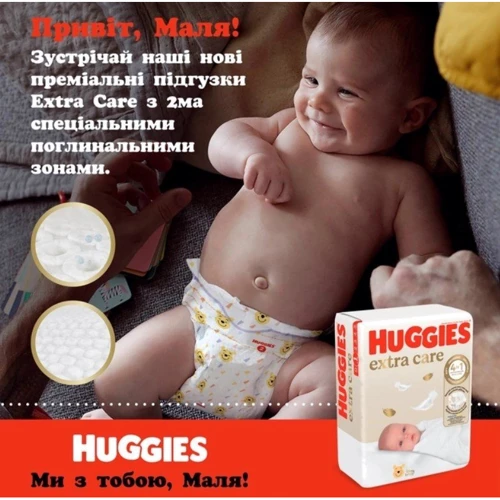 Подгузники Huggies Extra Care Size 3 (6-10 кг) 40 шт (5029053574400): Тип Подгузники
