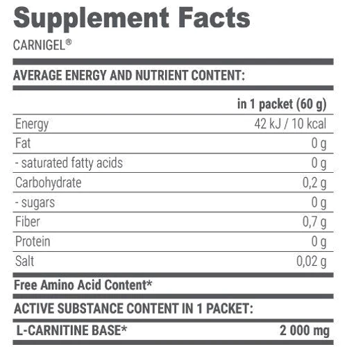 Жиросжигатель Extrifit Carnigel 60 g Apricot: Стать унісекс