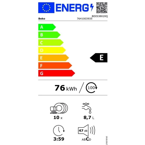 Посудомийка Beko BDIS38020Q: Кількість температурних режимів 3