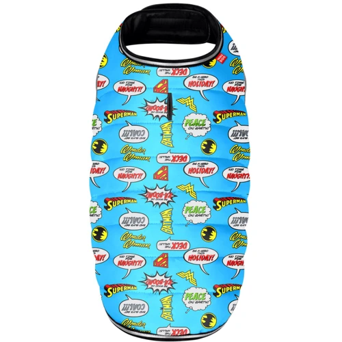 Курточка-накидка для собак WAUDOG Clothes Лига Справедливости в голубом L А 41 см B 58-70 см С 42-52 см (505-4002): Длина спины 41 см