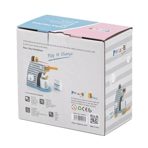Іграшкова кавоварка Viga Toys PolarB з дерева (44018) фото 4