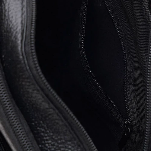 Чоловіча сумка через плече чорна Keizer (K12333-black): Фактура Зернистая, Матовая