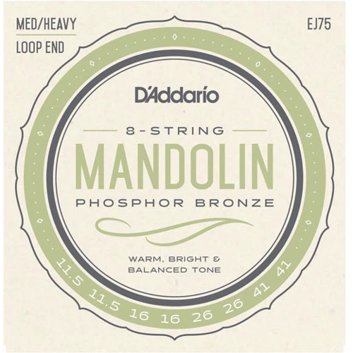 Струна для гитар Струны D`ADDARIO EJ75 Mandolin Phosphor Bronze Medium/Heavy 11.5-41