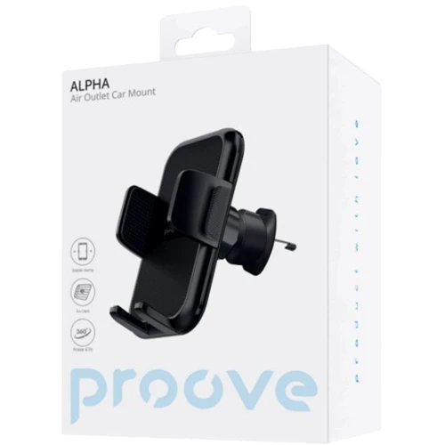 Держатель Proove Car Holder Air Vent Alpha Black (CHAP00000001): Особенности автодержатель