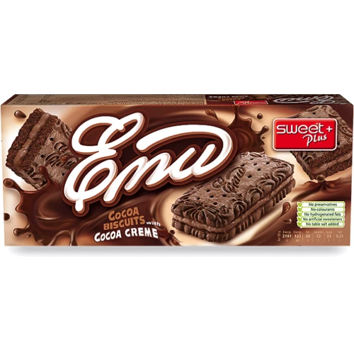 Печиво Sweet Plus сендвіч EMU з какао-кремом 160 г (1110314)