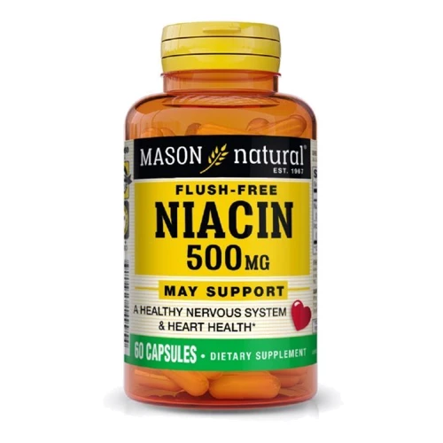 Mason Natural Niacin 500 mg Flush Free Ниацин 60 капсул