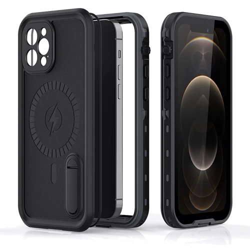 Чохол для iPhone Shellbox DOT Solid Dropproof And Waterproof Case Black for iPhone 12 Pro