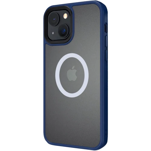 Чохол для iPhone Mobile Case TPU+PC Metal Buttons with MagSafe Blue для iPhone 13: Матеріали поликарбонат и полиуретан