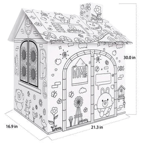 Ігровий дитячий намет DIY Doodle Будиночок-розмальовка (у коробці) (Z 026 B) фото 2
