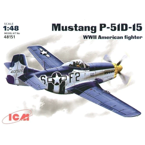 Истребитель Mustang P-51 D-15 WWII USAF fighter (ICM48151)