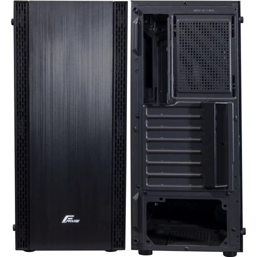 Корпус Frime Monolith Black (Monolith-U3-GLS-WP): Матеріал передній панелі пластик і метал
