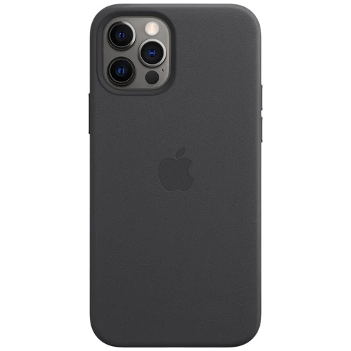 Чехол для iPhone Apple Leather Case with MagSafe Black (MHKM3) for iPhone 12 Pro Max