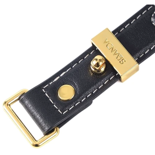 Нашийник з повідцем LOCKINK Sevanda Love Heart Butterfly Leather Collar Set - Black