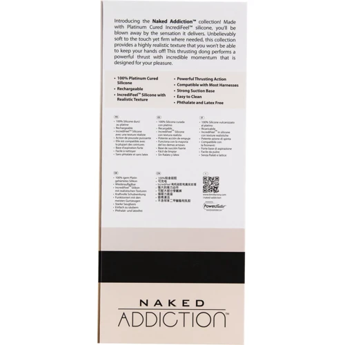 Фаллоимитатор с пульсацией Naked ADDICTION Dominic 9″, пульт ДУ