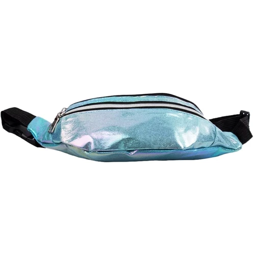 Женская поясная сумка Valiria Fashion голубая (4DETBP6010-5): Фактура Гладкая, Глянцевая
