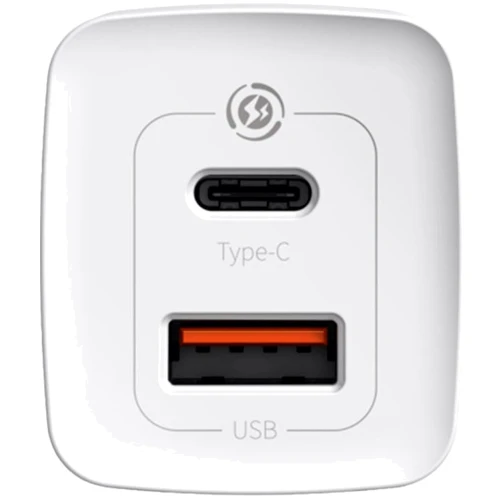 Зарядное устройство Baseus Wall Charger GaN2 Lite USB-C+USB 65W White (CCGAN2L-B02): Сила тока 2.4А и более