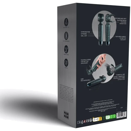 Вибромассажер-мастурбатор Manwan MAN.WAND EVO Pine Grey (отлично для пар, виброминет)