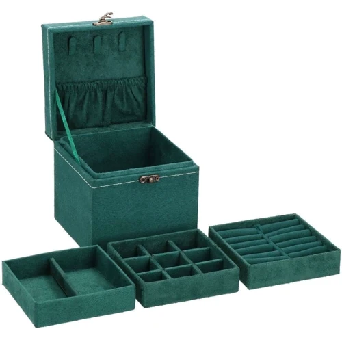 Скринька для прикрас (футляр для біжутерії) Springos 12x12x12 см HA1088 фото 7