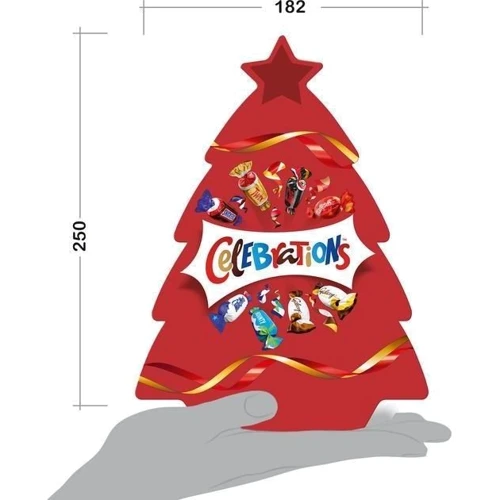 Шоколадний набір Celebrations Новорічна ялинка 215 г (5000159500593): Вага, г 215